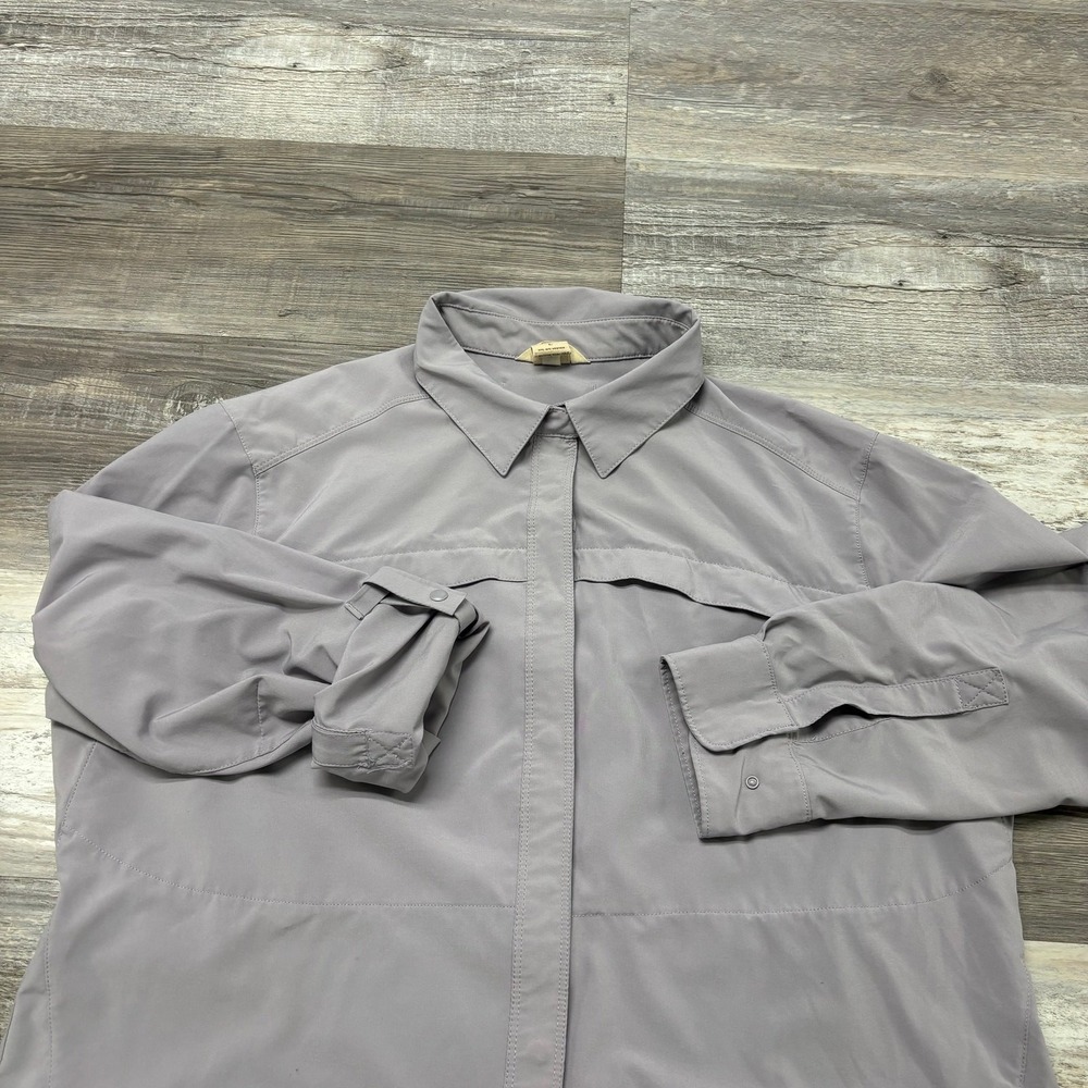 Duluth Trading Co Purple Mens‎ L Lightweight Long Sleeve Button Up Fishing Shirt